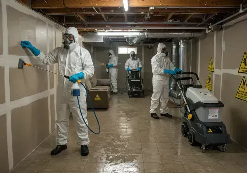 Basement Moisture Removal and Structural Drying process in Dillon, MT